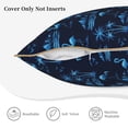 thumbnail image 3 of KLL BLUE Flamingo Birds Decorative Throw Pillow Covers Velvet Soft for Couch Sofa Bedroom Living Room Outdoor (No pillow core)- 20"x20", 3 of 5