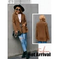 thumbnail image 6 of STARVNC Women Lapel Collar Button Up Pocket Corduroy Long Sleeve Blazer, 6 of 6