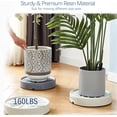 thumbnail image 6 of Caddy with Hidden Wheels, Indoor Rolling Plant Stand with Drain, Indoor Plants Roller Trays, Built-in Drainage Tray, Wheeled Plant Holder Base, Beige, 2Pack, 6 of 7