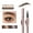 Brown, variant on Eyebrow Pencil, Waterproof Eyebrow Pencil, Long Lasting Non Smudging Non Fading Bifurcated Water Eyebrow Pencil, Extremely Fine Precision Design