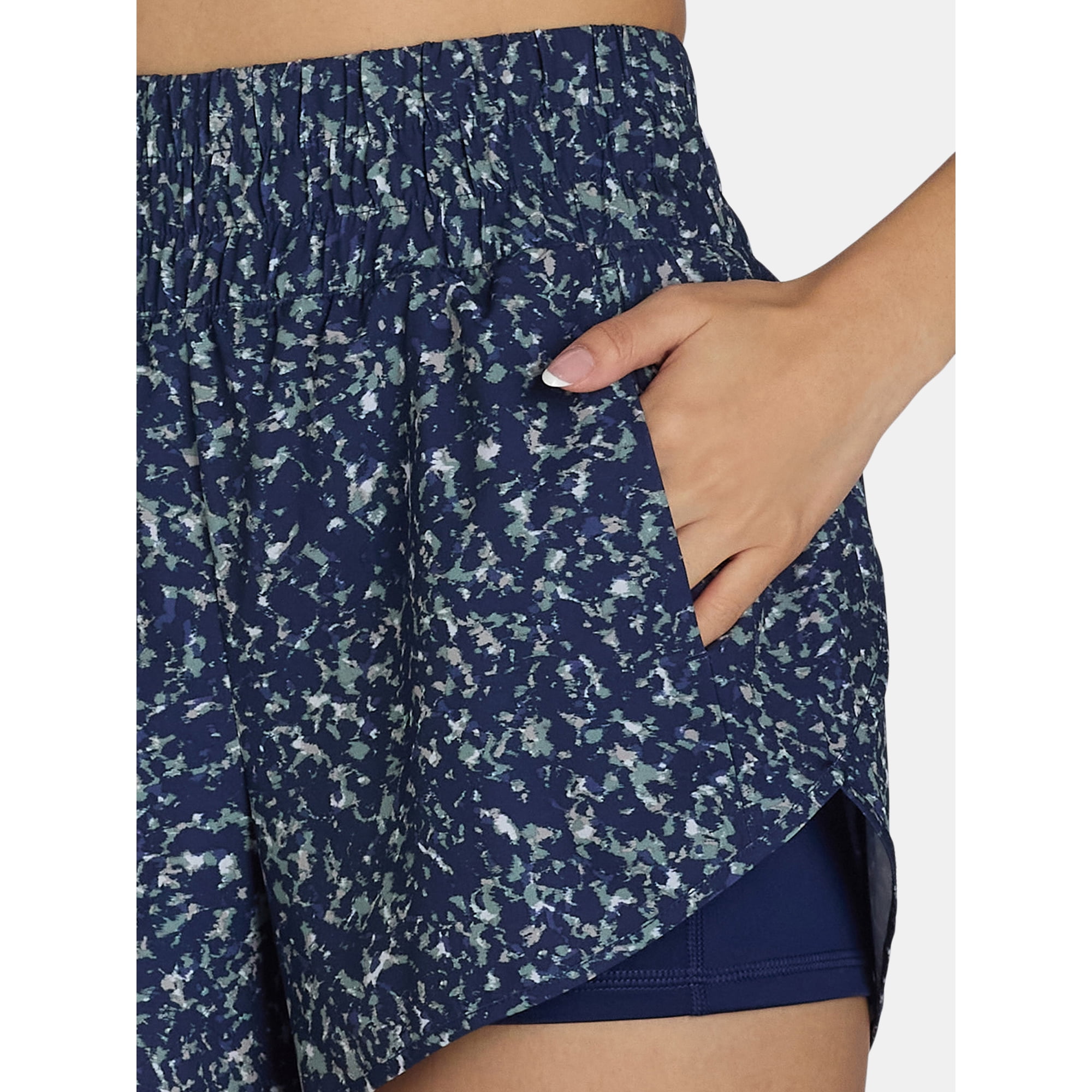 Avia Women's and Women's Plus Running Shorts with Bike Liner, Sizes XS-4X