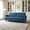 Navy Blue + Polyester, variant on AUU Transitional 2-Seater Loveseat Sofa with Button Tufting, Rolled Arms & Nailhead Trim – Polyester Fabric, Solid Pine Frame, Round Rubber Legs for Living Room