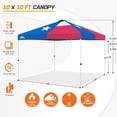 thumbnail image 4 of EAGLE PEAK 10 x 10 ft Pop Up Canopy Tent Instant Outdoor Canopy Straight Leg Shelter with Adjustable Height and Wheeled Carrying Bag(Texas), 4 of 11