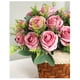 thumbnail image 4 of Flores artificiales, flores falsas, flores de imitación, juego de regalo para mujer, hermosas flores artificiales de seda falsas, ramo de boda de San Valentín, decoración nupcial, el soporte, 4 of 4