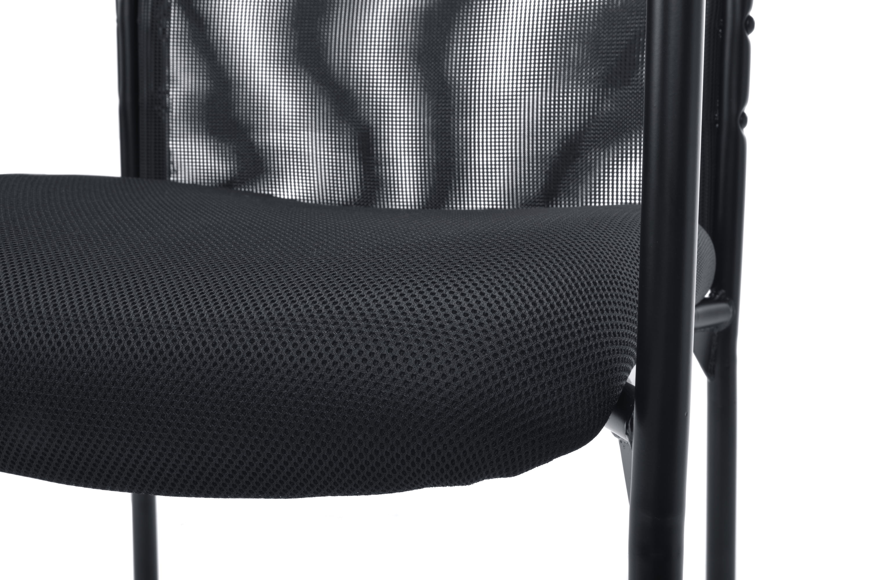 Essentials by OFM ESS 8010 Mesh Back Upholstered Side Chair with