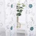 thumbnail image 3 of DSstyles 72 Inch Sheers for Windows Curtains, White Floral Embroidered Semi Sheer Curtains Voile Grommet Farmhouse Window Treatments Set for Living Room, Bedroom, 52" W x 72" L, 2 Panels, 3 of 9