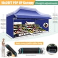 thumbnail image 5 of COBIZI 10x20 Pop Up Canopy, Heavy Duty Full-Truss Party Tent, Removable Awning & 4 Sidewalls, 420D PU Oxford, Waterproof, UPF 50+, 600D PVC Roller Bag, Dark Blue, 5 of 12