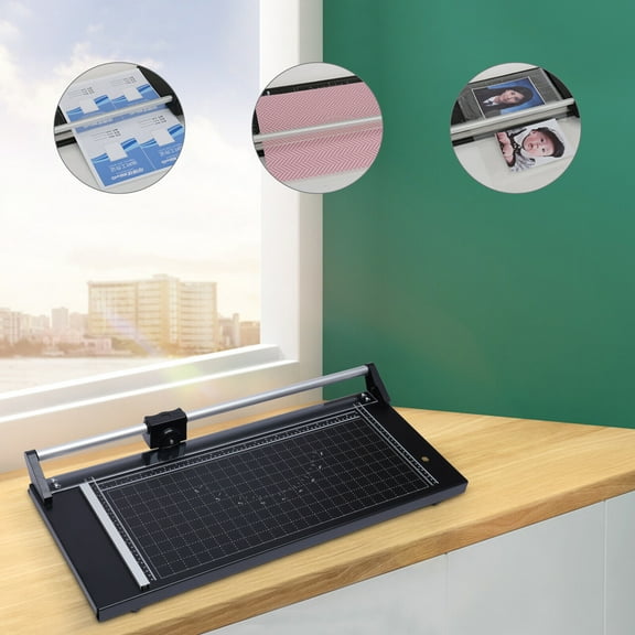 24 Inch/61cm Manual Precision Rotary Paper Trimmer Sharp Photo Paper Cutter