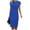 Blue, variant on Women's Wear to Work Dresses Elegant Cap Sleeve Sheath Bodycon Midi Dress Crewneck Ruched Front Business Office Pencil Dress Black S