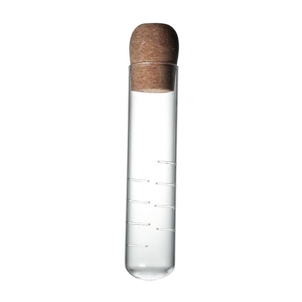 Infusor de té de vidrio, botella vacía, Mini colador de té transparente, herramientas de cocina de corcho