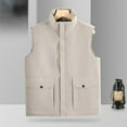 thumbnail image 6 of Men's Autumn/Winter Thickened Warm Solid Color Down Cotton Vest, 6 of 8