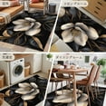 thumbnail image 6 of 4x6Ft Area Rugs Black Gold Flower Non-Skid Rubber Backing Large Rectangle Rugs - Living Room Bedroom Home Office, Gradient Luxurious Floral Botanical Indoor Floor Mat Carpets Washable Rug, 6 of 9