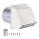 thumbnail image 1 of Cubierta de ventilación de secadora para exteriores, accesorios resistentes a la intemperie, cubierta de ventilación de pared 6 pulgadas blanco, 1 of 9