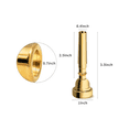 thumbnail image 3 of Trumpet Mouthpiece 3C 5C 7C Trumpet Accessories, Brass Trumpet Mouthpiece Set for Beginners (Gold), 3 of 5