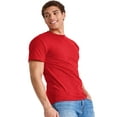 thumbnail image 4 of Hanes Men Short Sleeve T-Shirt 100% Cotton Tagless ComfortSoft Crew tee Heavy Soft S-3XL 5280, 4 of 5