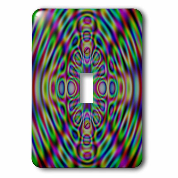 3dRose, Colorful and Crazy Abstract Digital Art by Angelandspot, single toggle switch