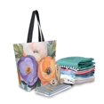 thumbnail image 2 of FORMRS Womens Canvas Tote Bag with Zipper Inner Pocket Shoulder Handbag, Bright Flowers, 2 of 7