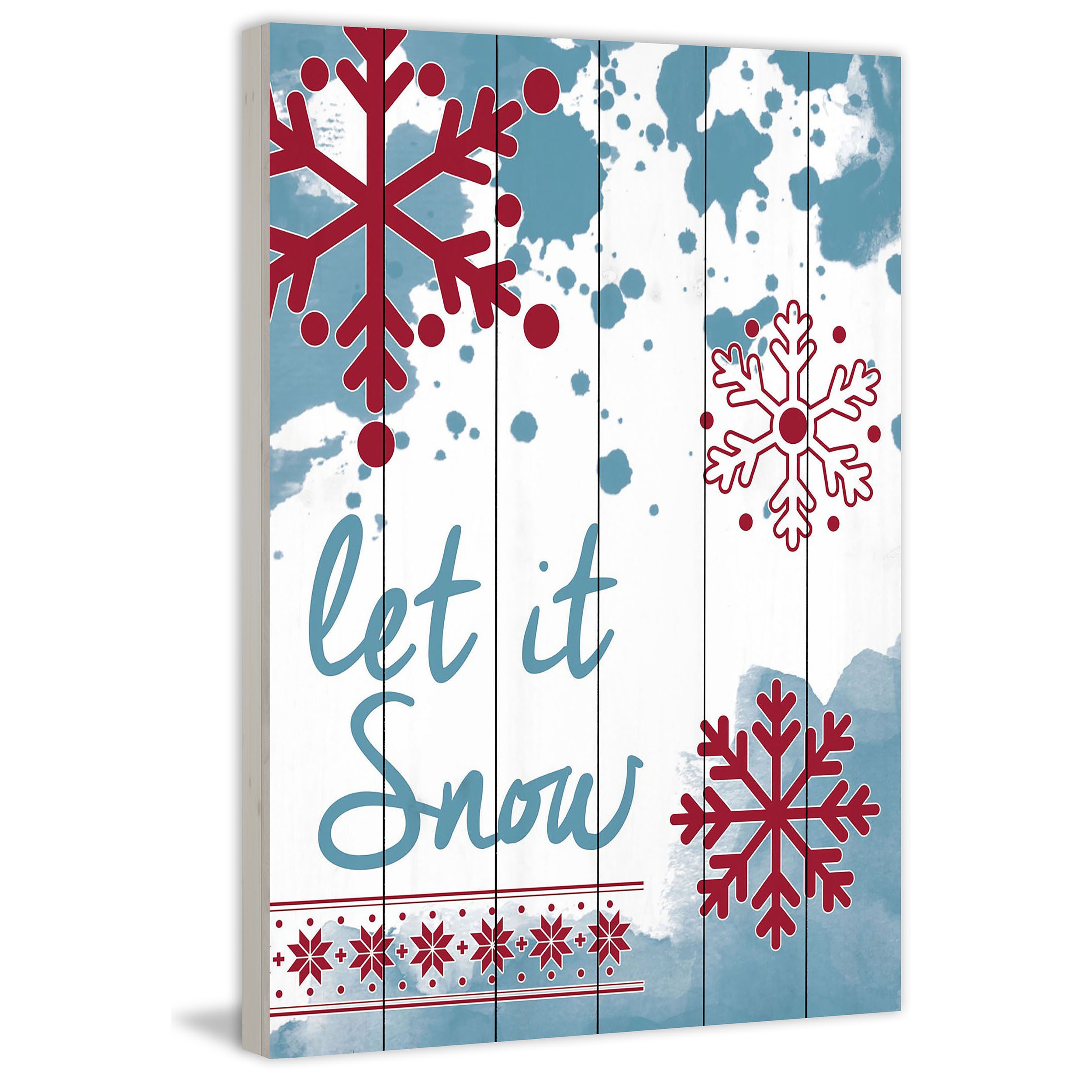 Marmont Hill "Let It Snow" by Diana Alcala Painting Print on White Wood