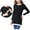 Black, variant on Olyvenn Fashion Women's Fleece Maternity Nursing Top for Breastfeeding Comfy and Soft Long Sleeve Nursing Shirt for Postpartum Black 4