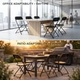 thumbnail image 7 of JOYMOR 10 Pack Black Plastic Folding Chair, Indoor Outdoor Stackable Seat, 7 of 7