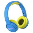 thumbnail image 1 of Contixo Kid Safe 85dB On Ear Auriculares inalámbricos Bluetooth plegables, microteléfono incorporado, entrada y salida de audio (azul + amarillo), 1 of 3