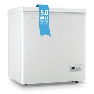 3.5 Cubic Feet Chest Freezer Small Deep Freezers with 7 Gears Temp Control  Office Dorm Kitchen White 