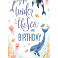 thumbnail image 3 of Marine Animals Banner Under the Sea Theme Ocean Decorations Colorful Design for Kids Party Event, 3 of 7