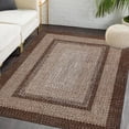 thumbnail image 7 of 10x13 Large Braided Print Area Rug - Boho Geometric Non-Slip Carpet for Home Decor, Brown, 7 of 7
