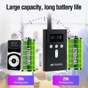 نظام الدليل السياحي للمصنع Retekess T130P (الجيل الثالث T130)، تقليل الضوضاء المحدث،ميكروفون لاسلكي،نظام استماع مساعد،معدات ترجمة بطول 160 مترًا للكنيسة والمحكمة (جهاز إرسال واحد و5 أجهزة استقبال)