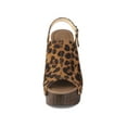 thumbnail image 6 of BLISSFUL STEP Valentine's Women's Shoes Chunky Heel Buckle Slingback Chunky Platform Sandals Leopard 8, 6 of 8