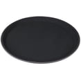 thumbnail image 4 of TrueCraftware- Set of 2 Round 16" Non-Slip Serving Trays Black- Restaurant Serving Tray Rubber Lined Tray Coffee Appetizer Breakfast Perfect for Kitchen Café and Restaurants, 4 of 7