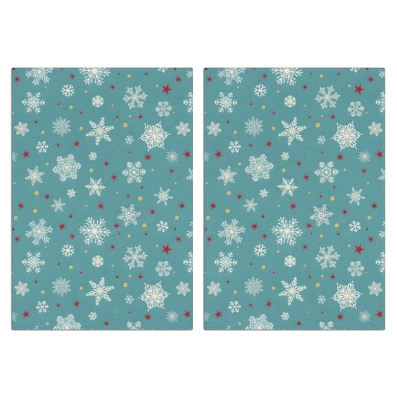 2 Pcs Funny Kitchen Towels,Blue Christmas Snowflake and Star Pattern Microfiber Dish Towels,Kitchen Tea Towels,Kitchen Towel Set (18" X 26")