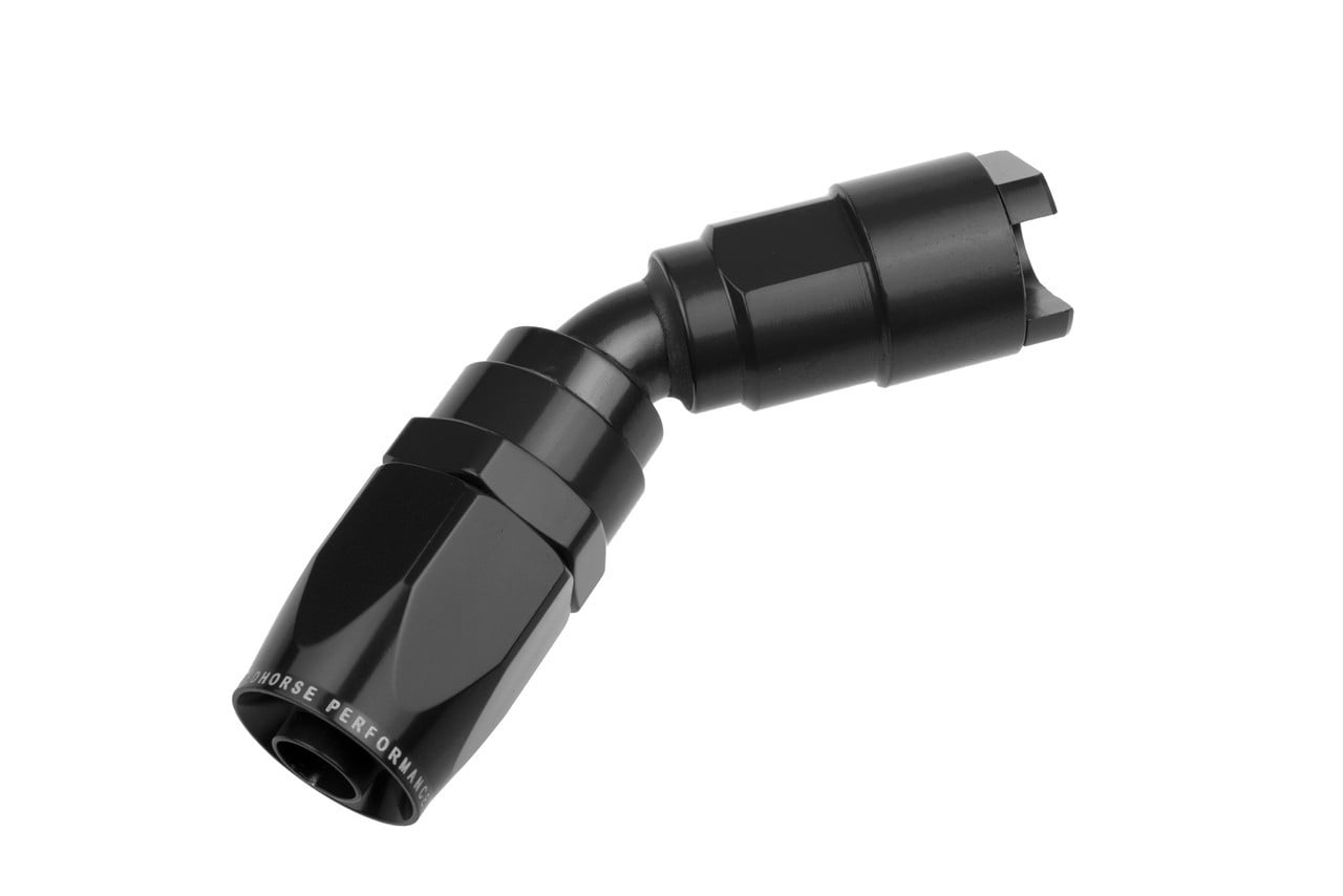 Red Horse Performance 8045-06-06-2 -06 To 3/8" Sae Quick Disconnect Female 45Degree - Black