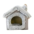 thumbnail image 2 of Casa para perros, carpa cerrada para interiores, suministros para mascotas, espacio versátil y cómodo para perros pequeños, desmontable, lavable, con Gris S, 2 of 8
