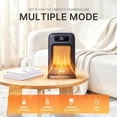 thumbnail image 4 of MORENTO Space Heater for Indoor Use, 1500W PTC Ceramic Heater with Remote Control, ECO, 12H Timer, 70&deg; Oscillation, Overheat, Tip-Over Prot, 4 of 7