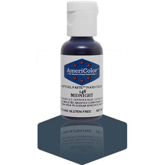 AmeriColor, Soft Gel Paste Food Color, Midnight .75 oz