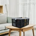 thumbnail image 6 of Vareone 4 Packs Plastic Collapsible Storage Crate, 40 L Folding Crates, Black, 6 of 6