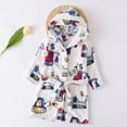 thumbnail image 2 of YTDSCS Kids Baby Hooded Bathrobe Girls Boys Cartoon Warm Flannel Robes for Toddler Soft Comfort Fall Winter Sleepwear for Boys Girls Size 2-8T, 2 of 6