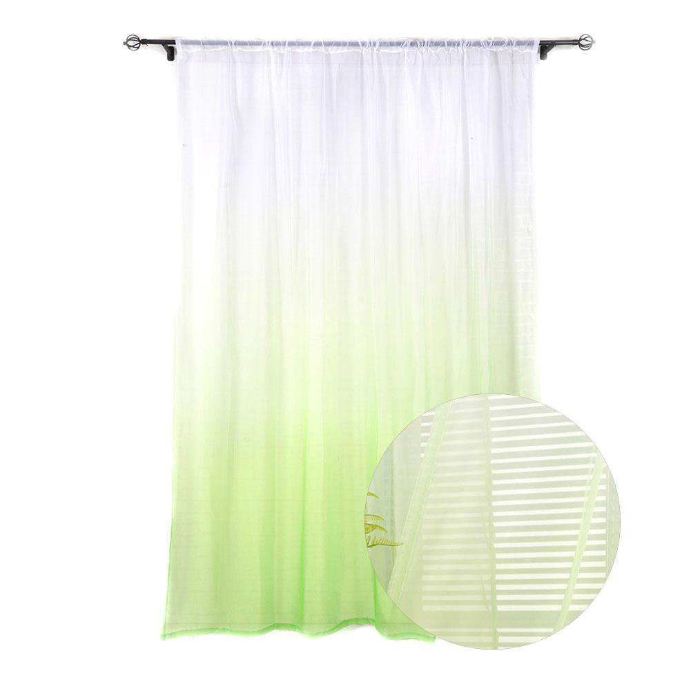 Spptty Gradient Sheer Rod Pocket Window Curtain Bedroom Balcony