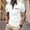 (Casual 66)White, variant on Men's Short Sleeve T-Shirts Summer Casual T-Shirt Loose Button Color Blocked Turndown Collar Sports Tops Shirt