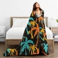 thumbnail image 5 of KLL Fleece Blanket Plush Throw Blanket Palm Trees ,Soft Fuzzy Cozy Flannel Blanket for Couch Sofa Bed.(60"x50" ), 5 of 7