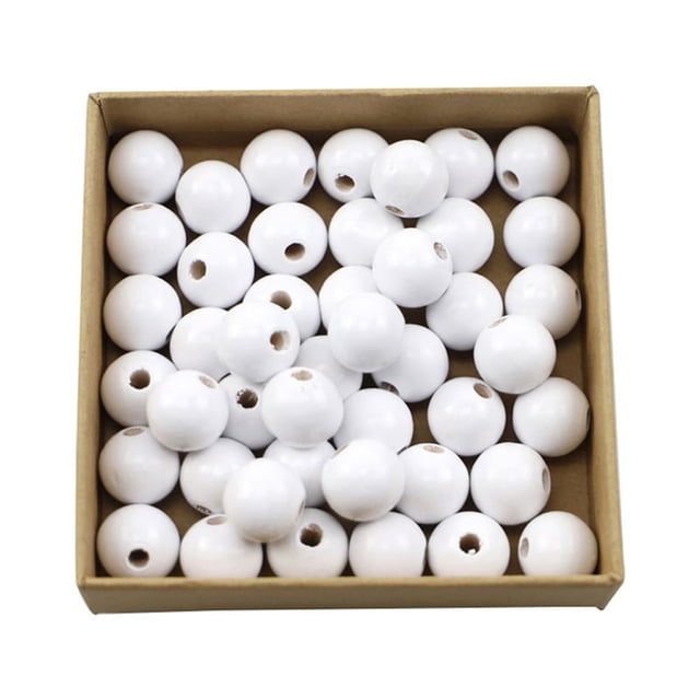 Kearding 100 piezas de cuentas de artesanía de pequeños adornos hechos a mano espaciador de cuentas de moda ligero 30mm bolas sueltas DIY Kits de decoración para fiestas
