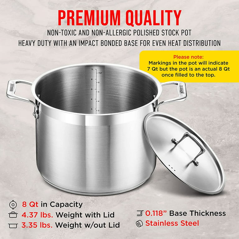 24 QT. Stainless Steel Pot with Basket