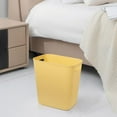 thumbnail image 2 of MaxxMarket Plastic Small Trash Can Wastebasket, Garbage Container Basket for Bathrooms, Laundry Room, Kitchens, Offices, Kids Rooms, Dorms, 3.5 Gallon, Yellow, 2 of 10