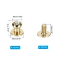 thumbnail image 2 of Uxcell 15 Pack 6*8*8mm Rivets for Leather Round Head Rivets Metal Button Spikes Light Gold, 2 of 6