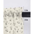 thumbnail image 6 of Spring Floral Tier Curtains 36 Inch Length,Sheer Curtains for Bedroom Living Room Elegant Pastoral Flowers Farmhouse Art Beige Short Kitchen Curtains Drapes for Small Half Window 27.5"x36" 2 Panels, 6 of 7