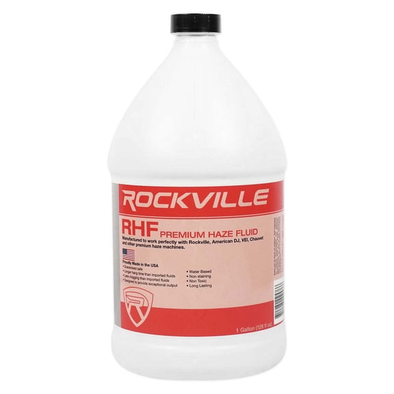 Rockville RHF Gallon Water-Based Haze Machine Fluid Juice/No-Clog/Long Hang Time