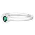 thumbnail image 3 of 925 Sterling Silver Simulated Emerald Birthstone CZ Ring For Pre-Teens Size 5, 3 of 4
