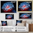 thumbnail image 4 of Designart "Azure And Scarlet Plumed Anemone" Coastal Coral Under Water Floater Framed Wall Decor, 4 of 5