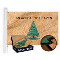 G128 An Appeal to Heaven Tea-Stained Flag | 3x5 Ft | Double ToughWeave Series Double Sided Embroidered 420D Polyester | Historical Flag, Embroidered Design, Indoor/Outdoor, Brass Grommets